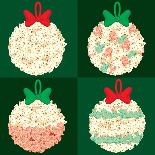 Globi di Natale di Popcorn assortiti — Foto Stock