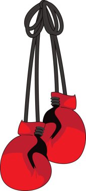 Hanging Boxing Gloves clipart
