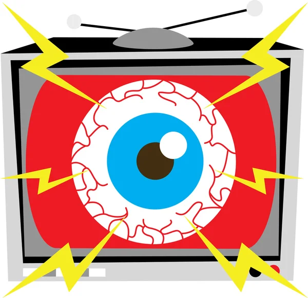 TV-Augenillustration — Stockvektor