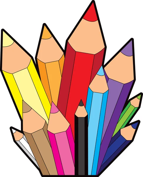 Rainbow Pencil City Icône — Image vectorielle