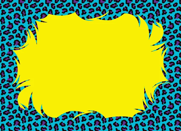 Pop Color Cheetah Fur Border — Stock Photo, Image