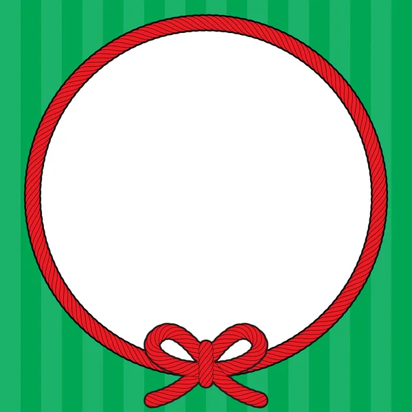 Christmas Rope Wreath Frame — Stock Vector