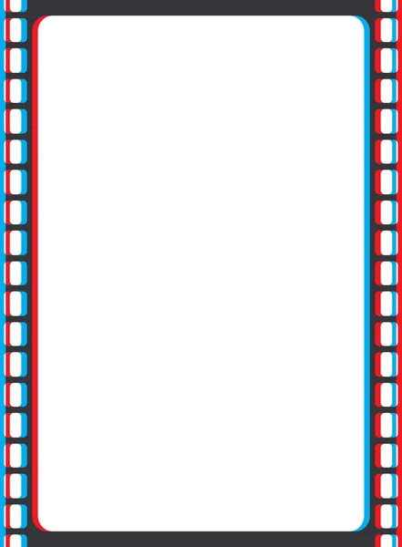 レトロな 3 d 赤と青のフレーム — ストックベクタ
