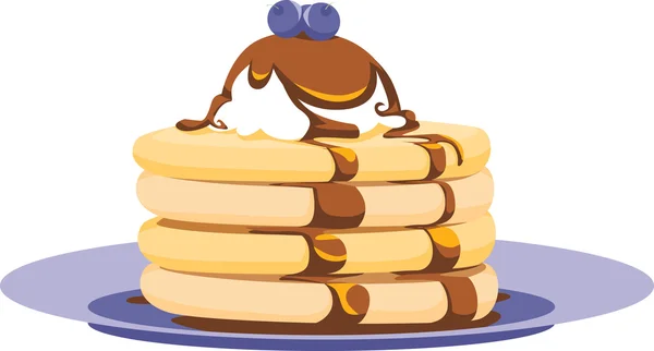 Pancake Stack Illustration — Stock Vector