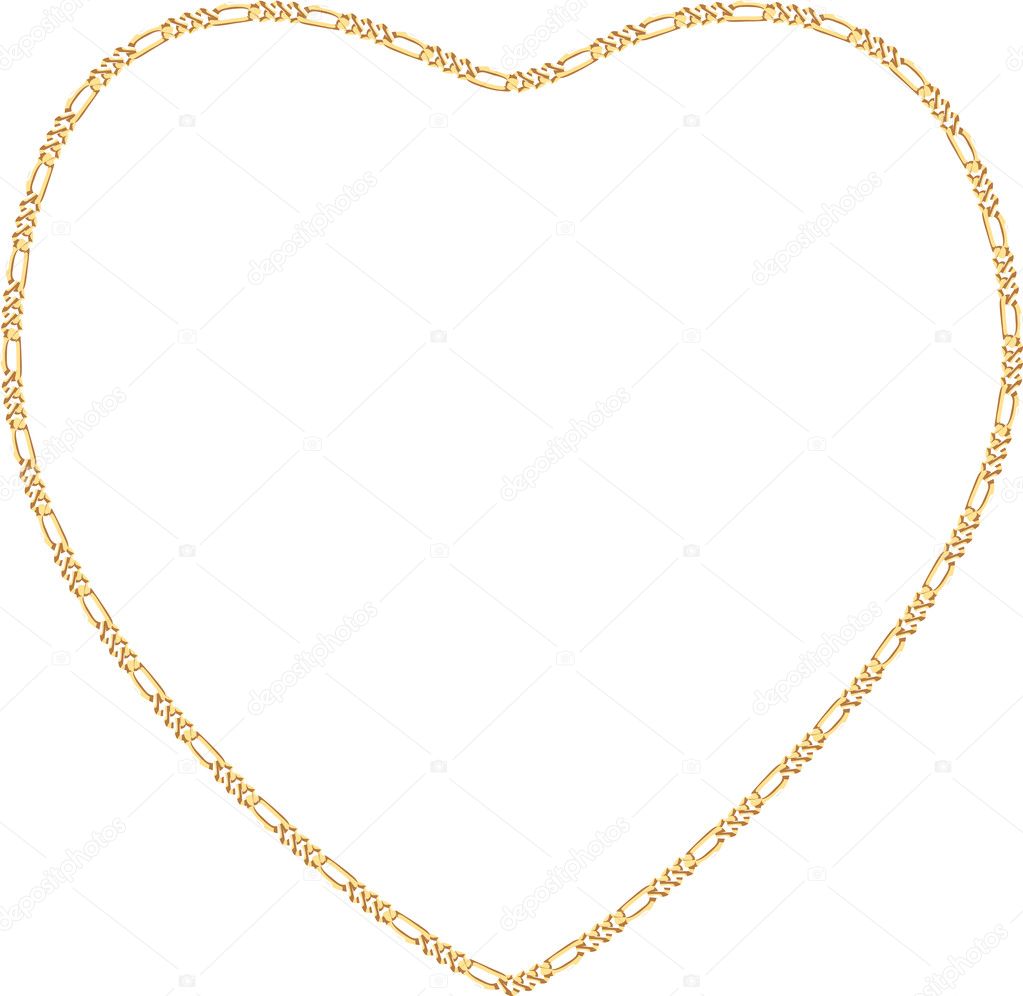 Gold Chain Heart Frame