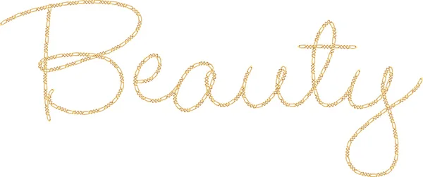 Chaîne d'or Parole Beauté — Image vectorielle