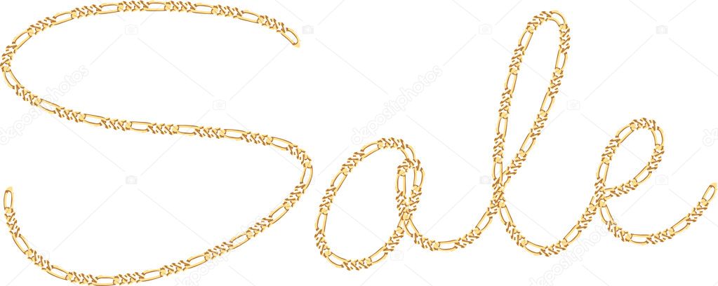 Gold Chain Word Sale
