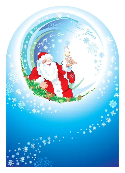 Weihnachtsmann frohes neues Jahr Rahmen Stockfoto