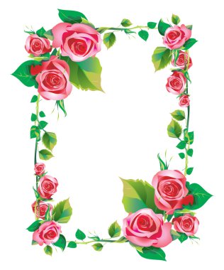 Frame rose clipart