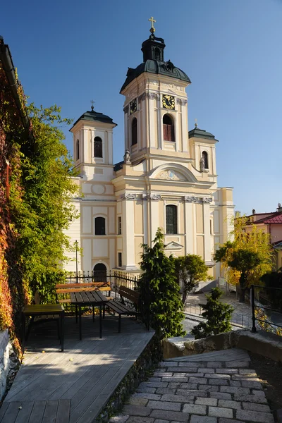 Igreja paroquial em Banska Stiavnica — Fotografia de Stock