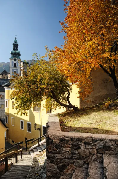 Jesień w Banská Štiavnica, slovakia unesco — Zdjęcie stockowe