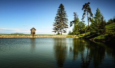 Lake ottergrund, banska stiavnica, Slovakya unesco