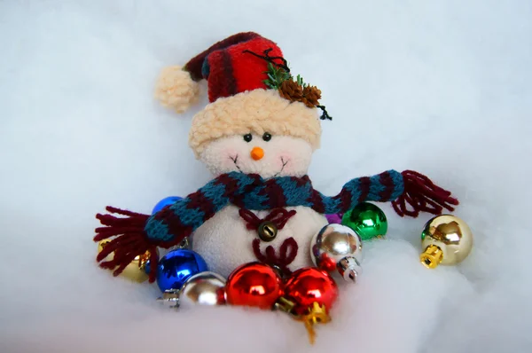Christmas snowman — Stockfoto