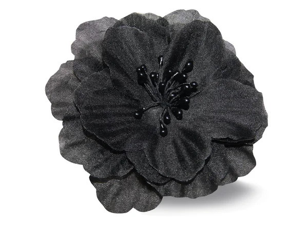 stock image Black fabrics flower