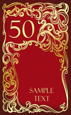 50 anniversary, jubilee, Happy birthday clipart