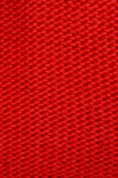 Red knitted woolen fabric — Stock Photo, Image
