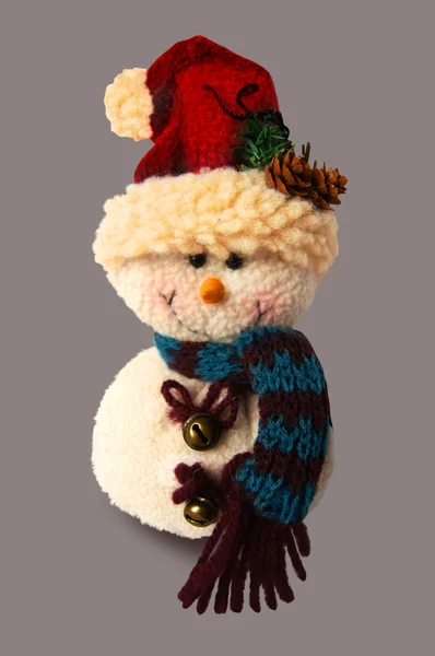 Brinquedo boneco de neve isolado — Fotografia de Stock