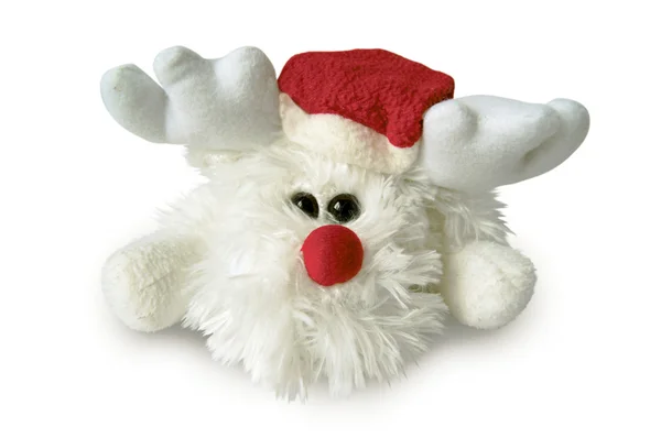 Toy cristmas deer isolated — Stock Photo, Image