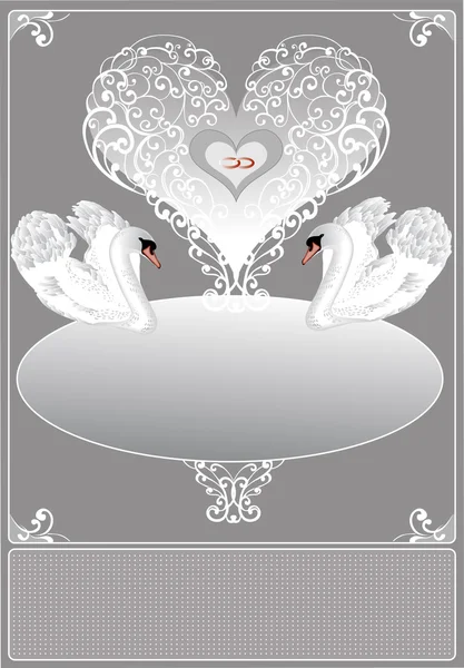 Wedding swans — Stock Photo, Image