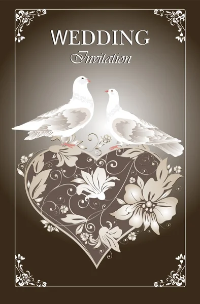 Svatební holubice Stock Snímky
