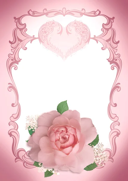 Розовая рамка — стоковое фото
