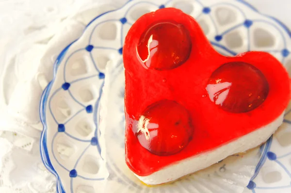 stock image Sweet cake in heart shape