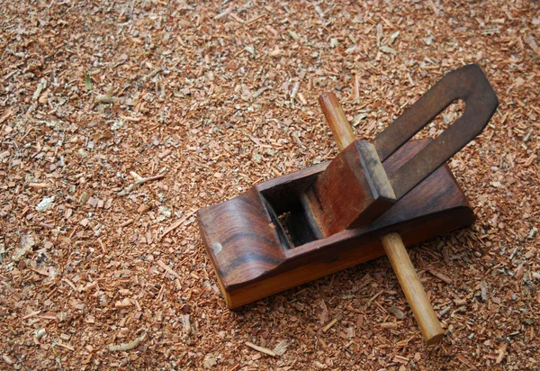 Starý Tesař dřevěný hoblík — Stock fotografie