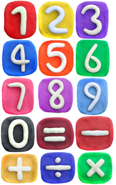 stock image Plasticine letter 0-9