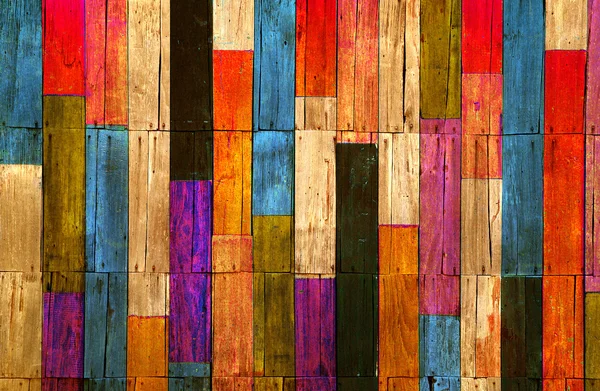 Renkli ahşap duvar arka planı — Stok fotoğraf