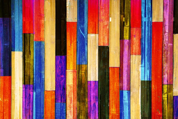 Renkli ahşap duvar arka planı — Stok fotoğraf