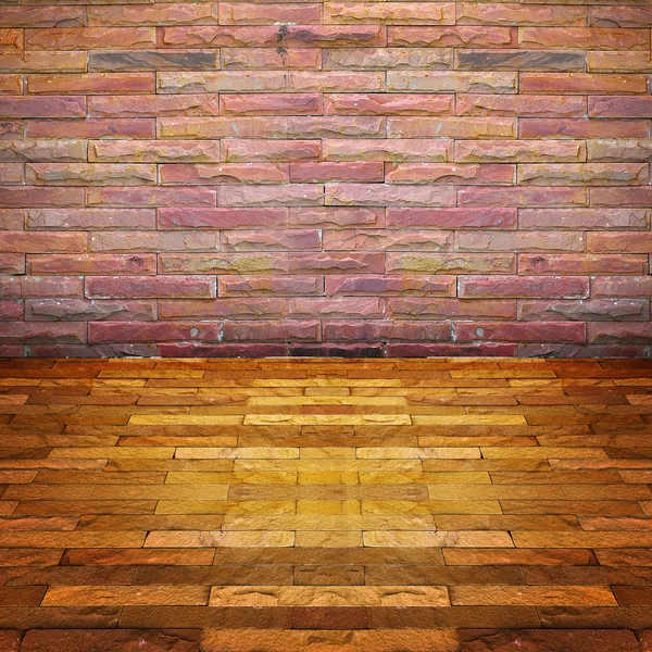 Sala de parede de tijolo — Fotografia de Stock