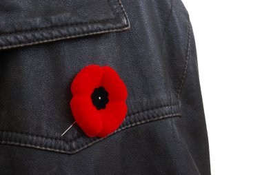 Wearing a Poppy clipart