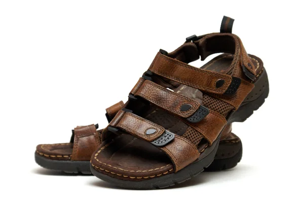 Kožené sandály — Stock fotografie