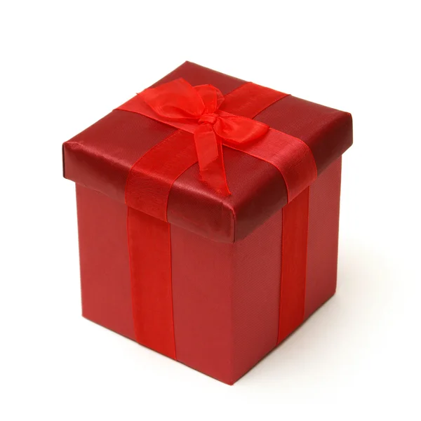Rode geschenkdoos — Stockfoto