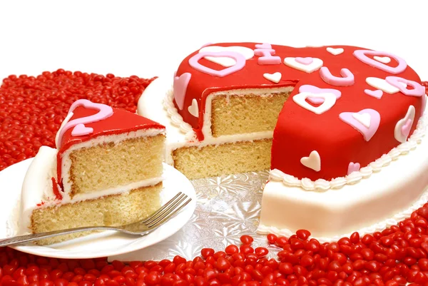 Hart gevormde cake — Stockfoto