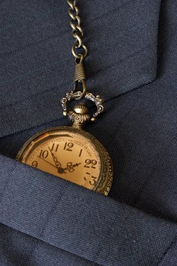 Business Suit and Pocket Watch clipart