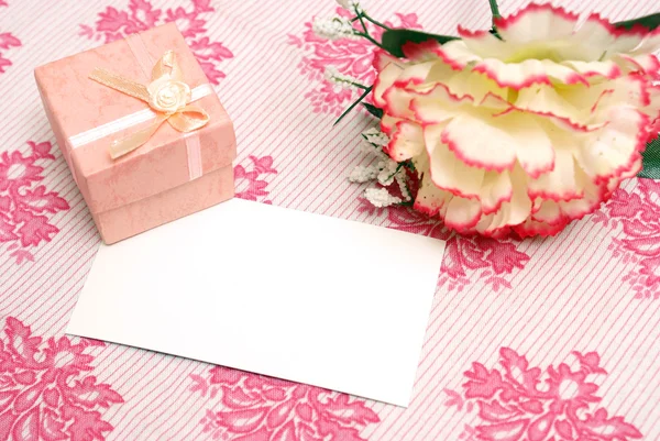 Notecard Romance em branco — Fotografia de Stock