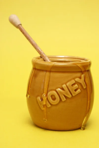 Messy Honey Jar — Stock Photo, Image