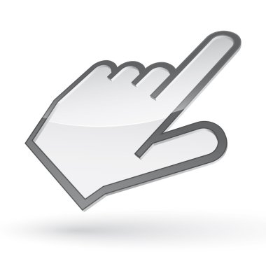 Left-handed cursor clipart