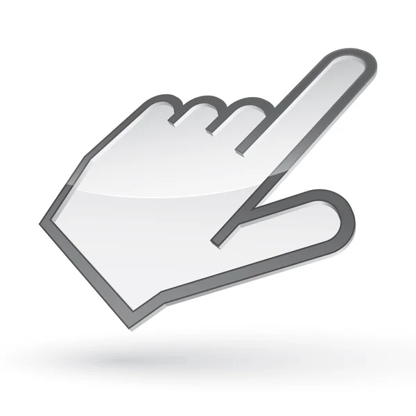 Left-handed cursor — Stock Vector