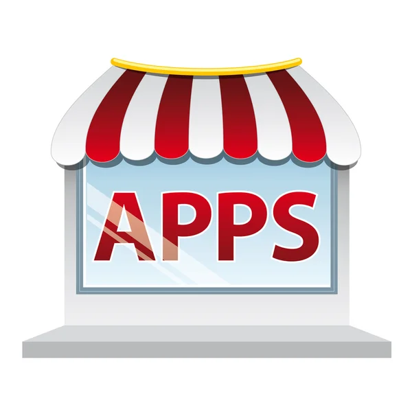 Apps shop window — Stock Vector