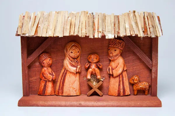 Cuna de Navidad de madera — Foto de Stock