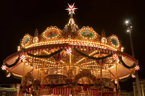 Stock image Children Merry-go-round at Christmas Market in Dresden