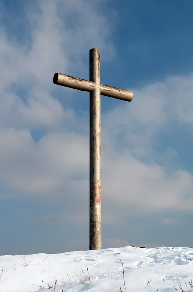 Kreuz auf Schanze — Stockfoto