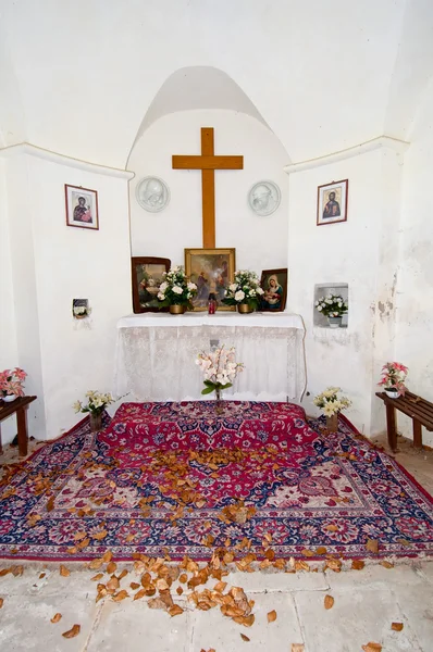 Malé kaple interiér — Stock fotografie