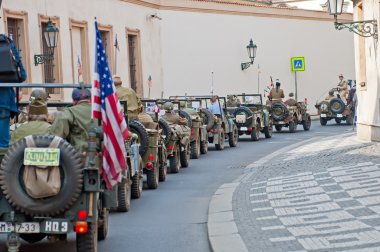 American Veterans and Jeeps clipart