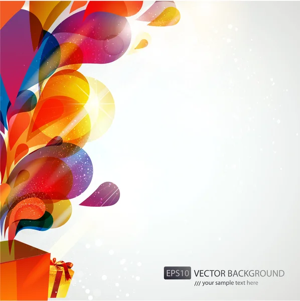 Vector background with colorful gifts. — Stock Vector