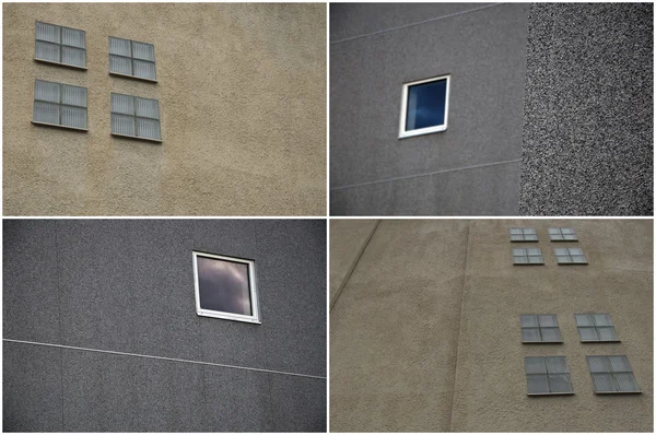 Okna i ściany i linii — Zdjęcie stockowe