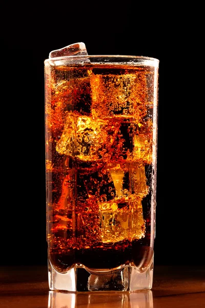 Glass of cold cola — Stock Photo, Image