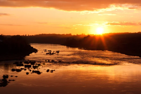 stock image Sunset at river